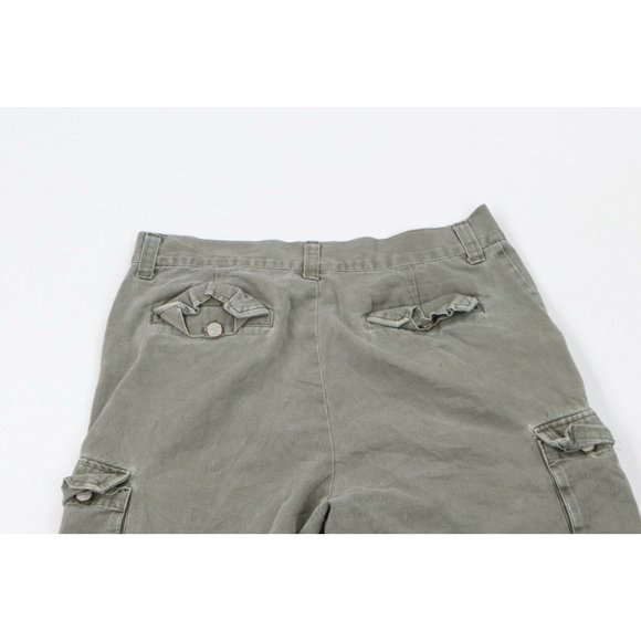 Vintage 90s Blind Skateboards Mens 34 Faded Button Fly Cargo Shorts Green USA - Picture 7 of 8